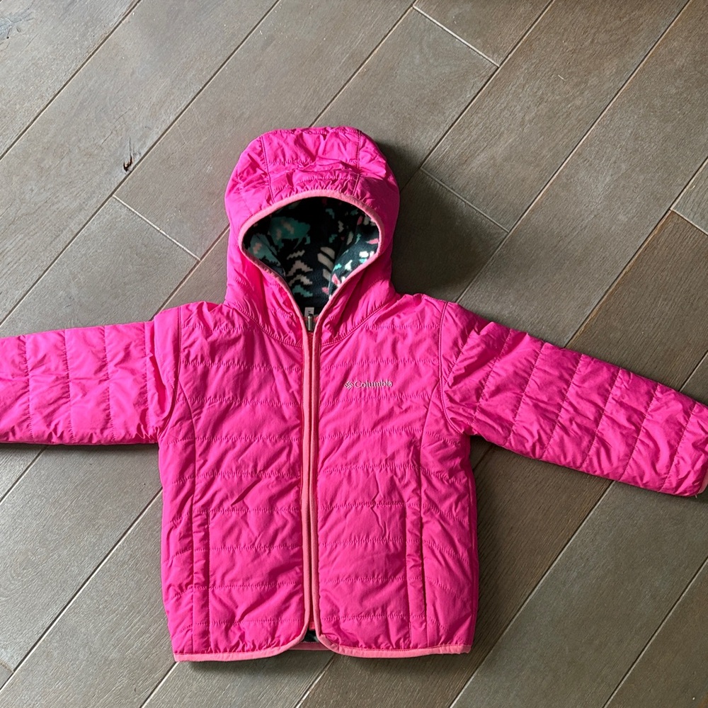 Columbia Fuchsia Quilted Hooded Jacket